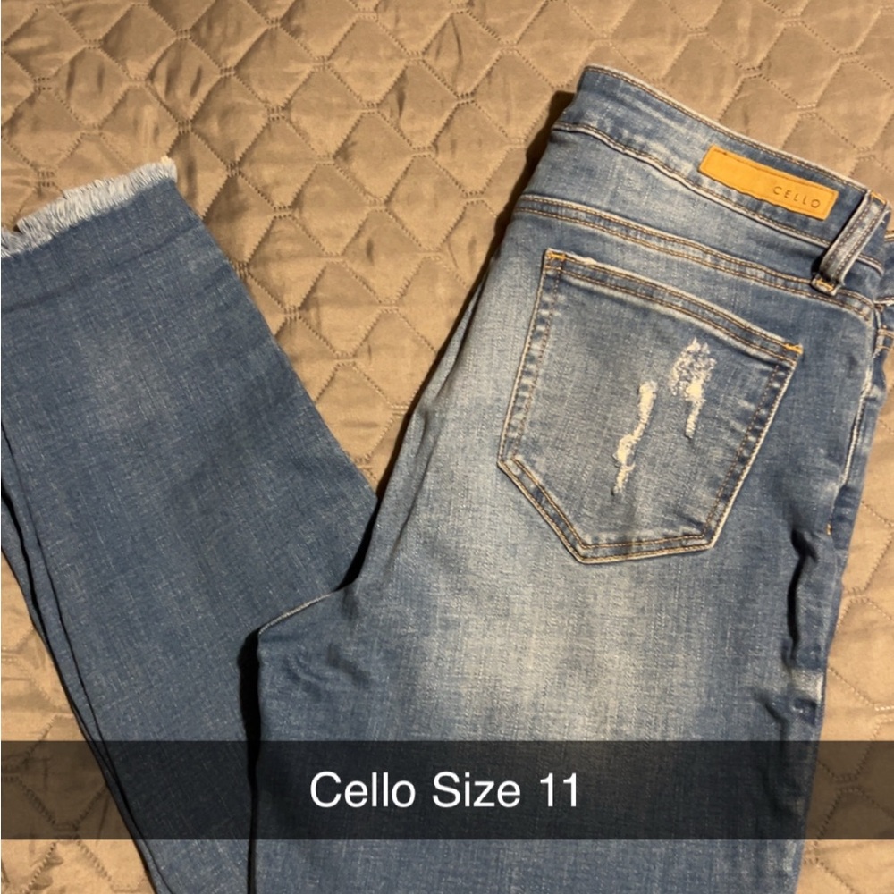 Cello Light Blue Distressed Denim